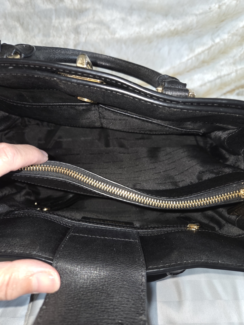 Michael Kors Sylvie Large Studded Leather Satchel - Picture 7 of 16